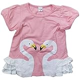 【初夏盛夏対応】 CHEEK ROOM(チイクルーム) 製品洗い加工済み42/2天竺フラミンゴ半袖Tシャツ 90cm/PK NO.B-480157