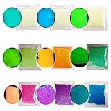 暗闇の90G蛍光砂の輝き発光砂利顔料色ネオン塗料DIY装飾クラフト用の穀物フォトルミネセンスライトパウダー粒子