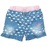 《初夏盛夏対応》 CHILD CHAMP(チャイルド チャンプ) ダンガリー裾フリルハート柄パンツ 130cm/BL NO.C-86182302