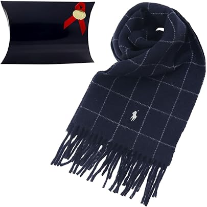 Amazon | [名入れ刺繍可] ラッピング済み ラルフローレン マフラー