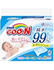 グーン 肌にやさしいおしりふき つめかえ用 70枚入×3個