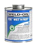 Weld-On 12496 Pint 735 Wet 'R Dry PVC Cement, Blue, 1-Pack [並行輸入品]