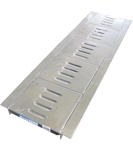 Amazon.co.jp: 法山本店 縞鋼板付U字溝用グレーチング 適用みぞ幅200mm 