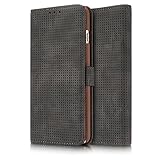 XYUN iPhone 6/6S Case, Flip Folio Stand Case Vintage PU Leather Soft TPU Silicone Back Protective Co
