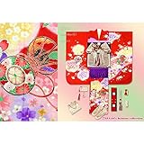 七五三 お正月に 7歳女の子 絵羽柄の子供着物フルセット(合繊)「赤、鼓と桜」STK674rWWPM