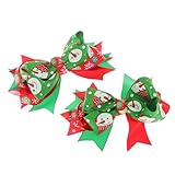 【】クリスマス　女の赤ちゃん　ちょう結び　雪だるま　ヘアピン　バレッタ　ヘッドバンド　６種 - カラー4