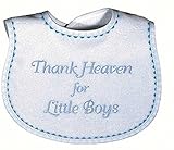 Raindrops Thank Heaven for Little Boys Embroidered Bib, Blue by Raindrops [並行輸入品]