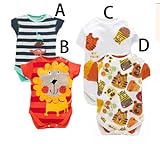 ベビー赤ちゃん　新生児連体服 カバーオール ( 80-90-95cm)各サイズ一枚ずつ　　D 【3点】