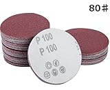 丸サンドペーパー　マジック式　20枚セット　80♯