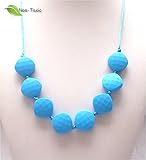 Silicone Teething Necklace - by Modern Ohana - BPA Free, Silicone Jewelry for Mom and Baby (Diamond 