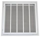 Speedi-Grille TB-SFG 24-Inch by 24-Inch White Drop Ceiling T-Bar Stamped Face Return Air Filter Gril