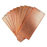 Demiawaking ユニバーサル基板 PCB回路基板 8.5cm x 20cm 厚さ1.3mm 10枚入り