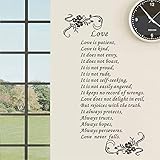 ZooArts Love is patient Bible 聖書 バイブル 取り外し可能な ウォールステッカー 壁デカール 壁紙