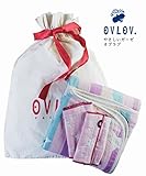OVLOV オブラブ ふんわりガーゼ 出産祝い女の子 星柄 ベビーケット よだれカバー 巾着入り 日本製 綿100% ピンク系 AMZ18-3G
