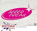 JINTORA ステッカー/カーステッカー - FOU DE VITESSE - 190mm x101mm - JDM/Die cut - 車/ウィンドウ/ラップトップ/ウィンドウ- ピンク