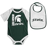 Michigan State Spartansベビー/幼児" Rookie " Onesieとよだれかけセット グリーン