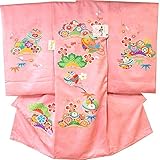 産着 初着 祝い着 女の子 着物 /S57ピンク・毬