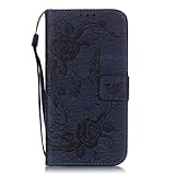 Zeebox Galaxy S7 Edge ケース PUレザー 手帳型ケース カード収納 ホルダー Samsung Galaxy S7 Edge 用 カバー 無期限生涯補償付き (ブルー #2)