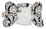 Baby Elephant Ears Head Support Pillow & Matching Blanket Gift Set (Black Dandy Damask) by Baby Elep