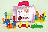 布絵本MY QUIET BOOK ピンクストライプ&ローリー知能開発玩具ペッグボードセット　プレイ&ラーンギフトセット!!