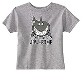 米国カスタムKids Totally JAWESOME幼児Tシャツ カラー: グレー