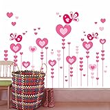 Brandreamピンクハート壁ステッカーかわいい赤ちゃん保育園子供部屋ウォールステッカー