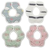 ベビー スタイ よだれかけ スタイ ビブ ベビー ビブ ６重 柔らかい綿100% 360°回転可