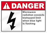 Microwave Radiation Exceeds Biohazard Limit Danger Sign - 14" wide x 10" tall [並行輸入品]