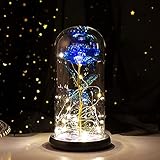 母の日のプレゼントLechin 24Kゴールドローズ バラ 枯れない花 金メッキローズ 造花 LEDライト付き電池式
