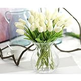 Linyuan 安定した品質 10PCS Latex Real Touch Tulip 花 Flower Bouquets Bridal Wedding Home アールデコ Decor MW0150