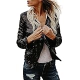 上着 Timsa かっこいい ブルゾン レディース アウター 薄い軽量 防風 防寒服 秋冬 シンプル トップス 女性 無地 スパンコール コート 女の子 ヒップホップスタイル オートバイ ジャケット 