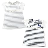 (グレー/95cm)子供服 女の子 チュニック 半袖 プリント レース装飾 テールカット レース袖 リボン装飾 刺繍ロゴ ボーダー スナップボタン 女児 ベビー