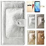 Google Pixel 7a 専用 イタリア製 本革 手帳型 ケース カバー Pixel7a GooglePixel7a Pixel7aケース Pixel7aカバー GooglePixel7aケース GooglePixel7aカバー 手帳ケース 手帳型ケース スマホケース ポケット付き メタリック シルバー