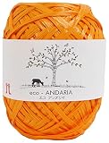 ハマナカ エコアンダリヤ クラフト 並太 col.98 オレンジ 系 40g 約80m 0200