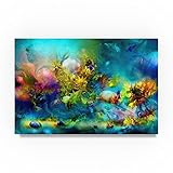 Coral Reefエメラルドby Runa、22 x 81 cmキャンバス壁アート