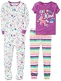 Carter's Baby-Girl Toddler 3-Piece Cotton Snug-Fit Pajamas Unicorn 2T [並行輸入品]