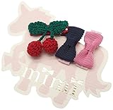 mimi(ミミ)さくらんぼ SET(レッド3個セット)プチ ヘアクリップ 3個セット 滑りどめ付 日本製