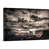 スコット・Stulbergプレミアムシックラップキャンバス壁アート印刷題名Lightning Storm at night over the Grand Canyon 48" x 32" 201710