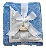 Meg Original Baby Blue & White Minky Blanket by MEG Original