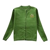 Karchi 子供服 ニットセーター 前開け 無地 長袖 しっかり丸ネック 刺繍 暖かい色物 ハイクオリティー 女の子 男の子 秋冬 防寒 保温 安値 秋 冬 入学式 入園式 七五三 通学 お出かけ着