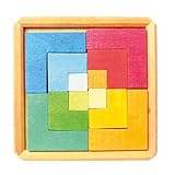 Grimm's Spiel & Holz Design（グリムス社） クリエイティブパズル 四角形 12P【GRI-43310】