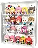 プラスアート【可動棚】ミニフィギュア・アクスタ専用アクリルコレクションケース 幅22cm (背面底板：白)　卓上　デスク上　机上