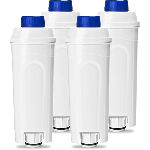 4 Pcs Replacement Water Filter for Delonghi Coffee Machine, DSLC002 Filter for De'longhi Magnifica evo, Dinamica, Eletta, ECA