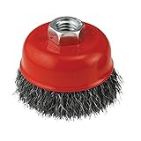 IVY Classic 39042 4-Inch x 5/8-Inch-11 Arbor, Carbon Steel Crimped Wire Cup Brush - 0.012-Inch Coars