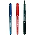 パイロット 水性ボールペン Vコーン 0.5mm ブラック/レッド/ブルー LVE-10EF-B/R/L 3色3本組み