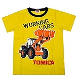 トミカ TOMICA パトカー 消防車 ブルトーザー ミキサー車 半袖Tシャツ 子供用 キッズ ベビー fo-ht05 120 K柄