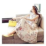 マキシワンピース 夏 リゾート レディース ノースリーブ ワンピ ロング丈 シフォンワンピース...