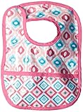 Caden Lane Ikat Collection Mod Coated Bib, Pink by Caden Lane