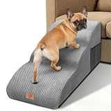 Masthome 犬 階段 犬スロープ階段 ドッグステップ 犬用ステップ 3段プラス 段差解消 ペット用 ステップ 階段 滑り止め 犬用 犬 ステップ 三段踏み台 安全 カバー取り外し可能 ペット用品 小型犬 室内犬 高齢犬 グレー ホワイト ブルー ブラック ブラウン
