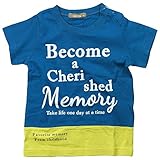 《H28年夏物》 nico hrat(ニコフラート) 製品洗い加工済み 天竺アンカー半袖Tシャツ 110cm/BL NO.B-260138